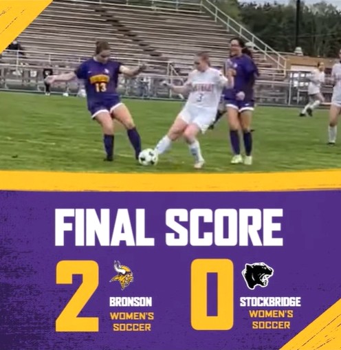 Bronson girls soccer team beats Stockbridge 2-0